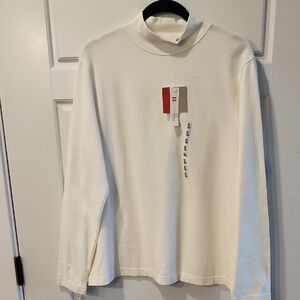 Croft & Barrow Cream Turtleneck Top